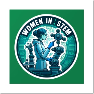 Robotic Innovations: Women in STEM Robotics Engineering Posters and Art